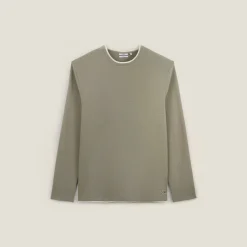 Store T-shirt met ronde hals in fantasiestof T-shirt