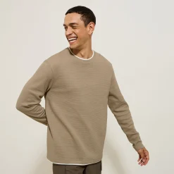 Cheap T-shirt met ronde hals in fantasiestof T-shirt