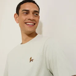 Store T-shirt van gemêleerd katoenen met ronde hals, ka T-shirt