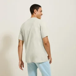 Store T-shirt van gemêleerd katoenen met ronde hals, ka T-shirt