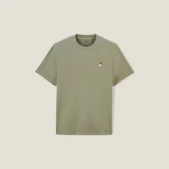 Flash Sale T-shirt van gemêleerd katoenen met ronde hals, ka T-shirt