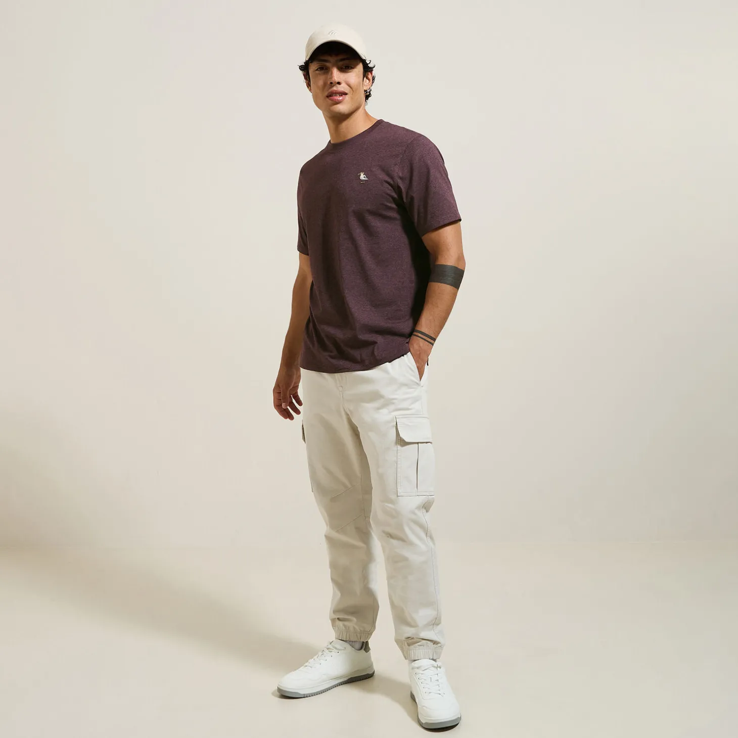 Cheap T-shirt van gemêleerd katoenen met ronde hals, ka T-shirt