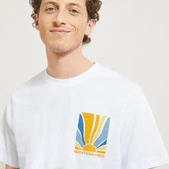 Fashion T-shirt van , mediterrane strandprint T-shirt