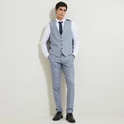 Outlet Tweekleurig slim kostuumgilet Kostuumgilet