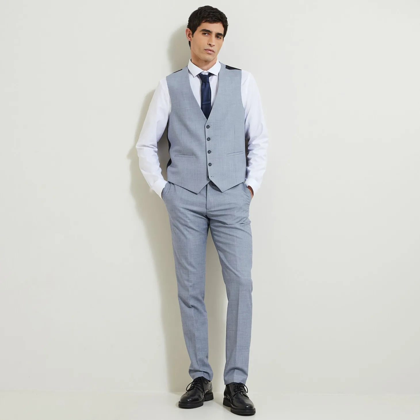 Outlet Tweekleurig slim kostuumgilet Kostuumgilet