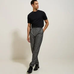 Shop Tweekleurige, relaxte broek in twill Broek