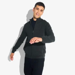 Fashion Vest met ristsluiting en opstaande kraag Heren Gebreide Vesten Heren