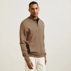 Hot Vest met ristsluiting en opstaande kraag Heren Gebreide Vesten Heren|Trui