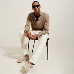 Hot Vest met ristsluiting en opstaande kraag Heren Gebreide Vesten Heren|Trui