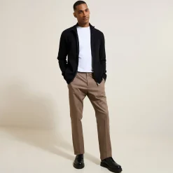 Shop Vest met ristsluiting en opstaande kraag Heren Gebreide Vesten Heren