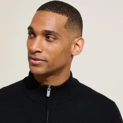 Shop Vest met ristsluiting en opstaande kraag Heren Gebreide Vesten Heren