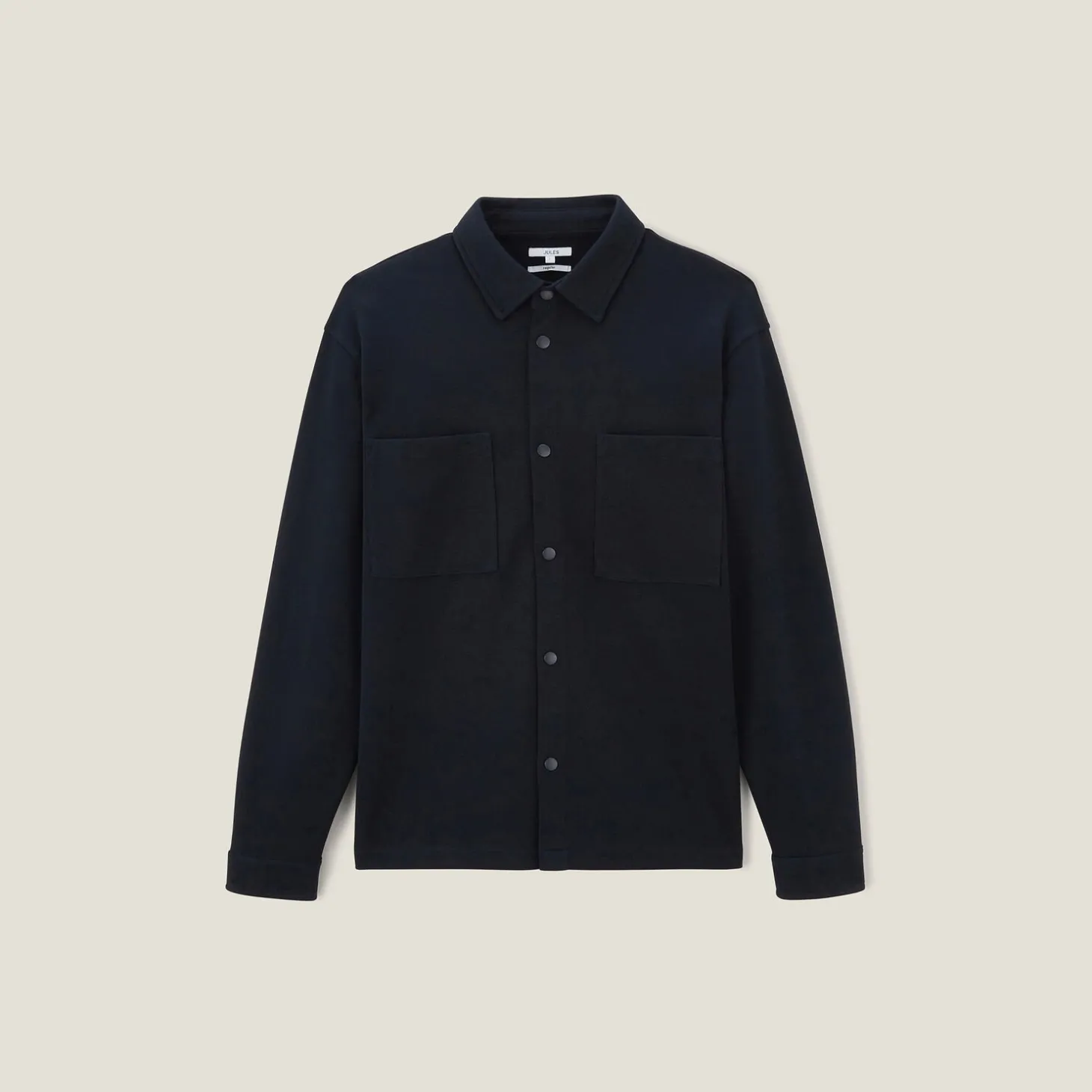 Sale Wollen overhemdjas met hemdskraag Overshirt|Overhemd