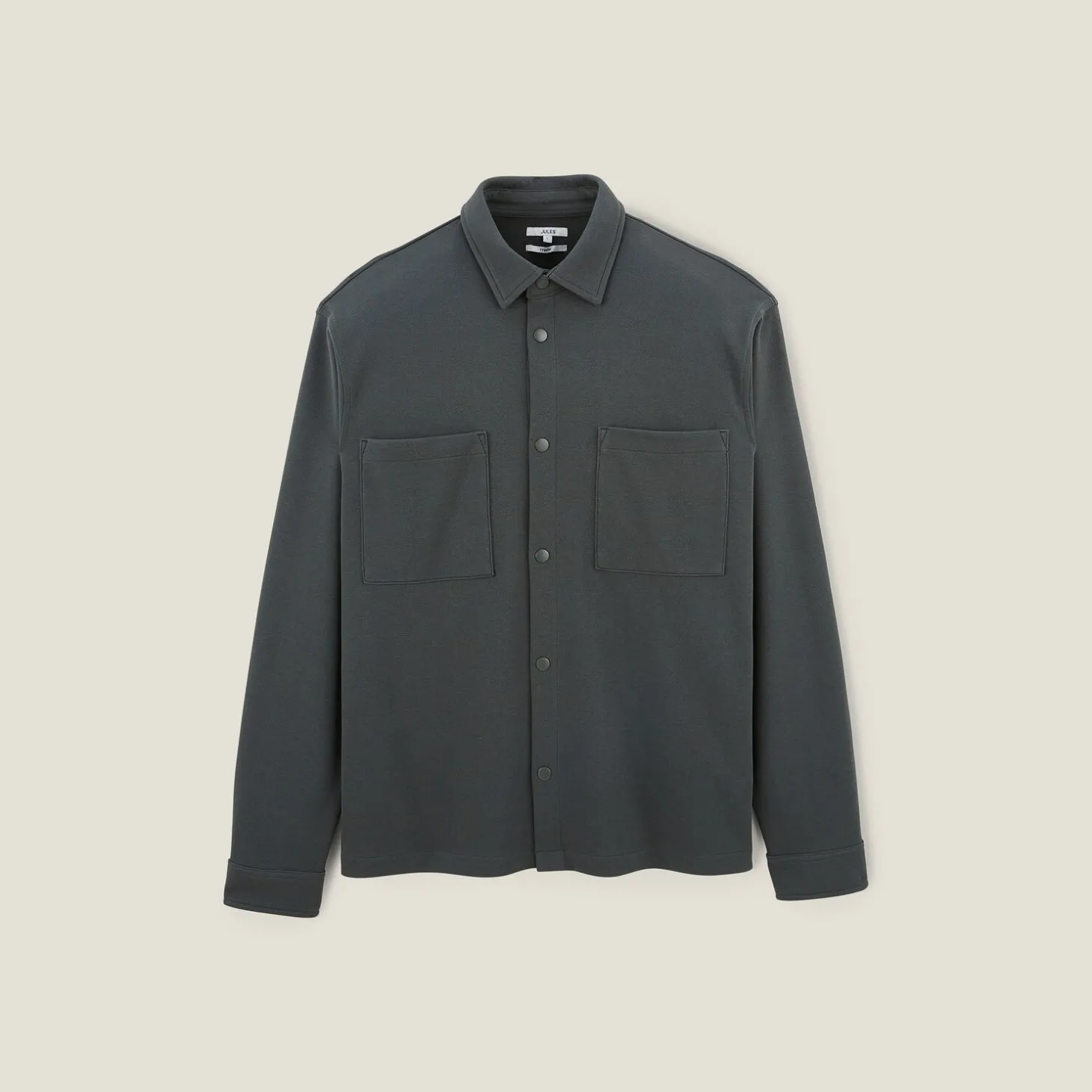 Online Wollen overhemdjas met hemdskraag Overshirt|Overhemd