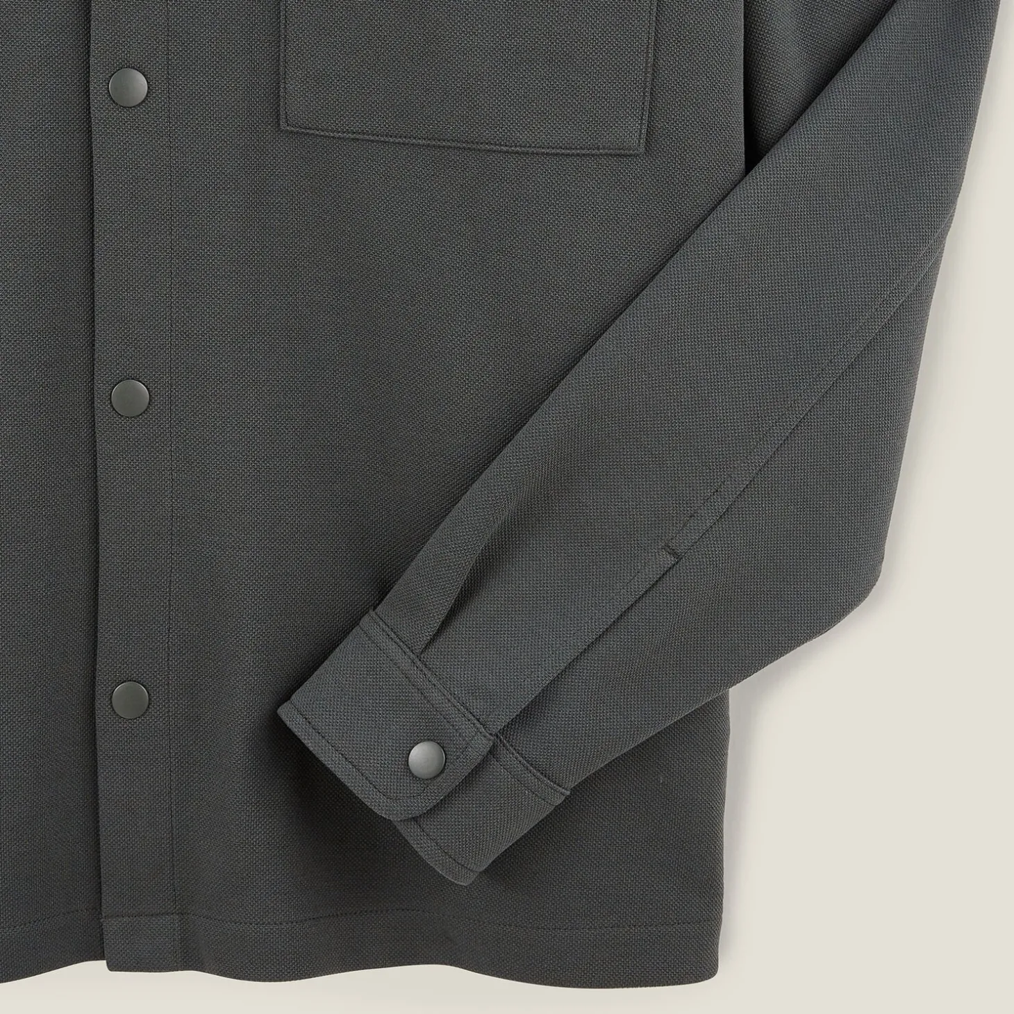 Online Wollen overhemdjas met hemdskraag Overshirt|Overhemd