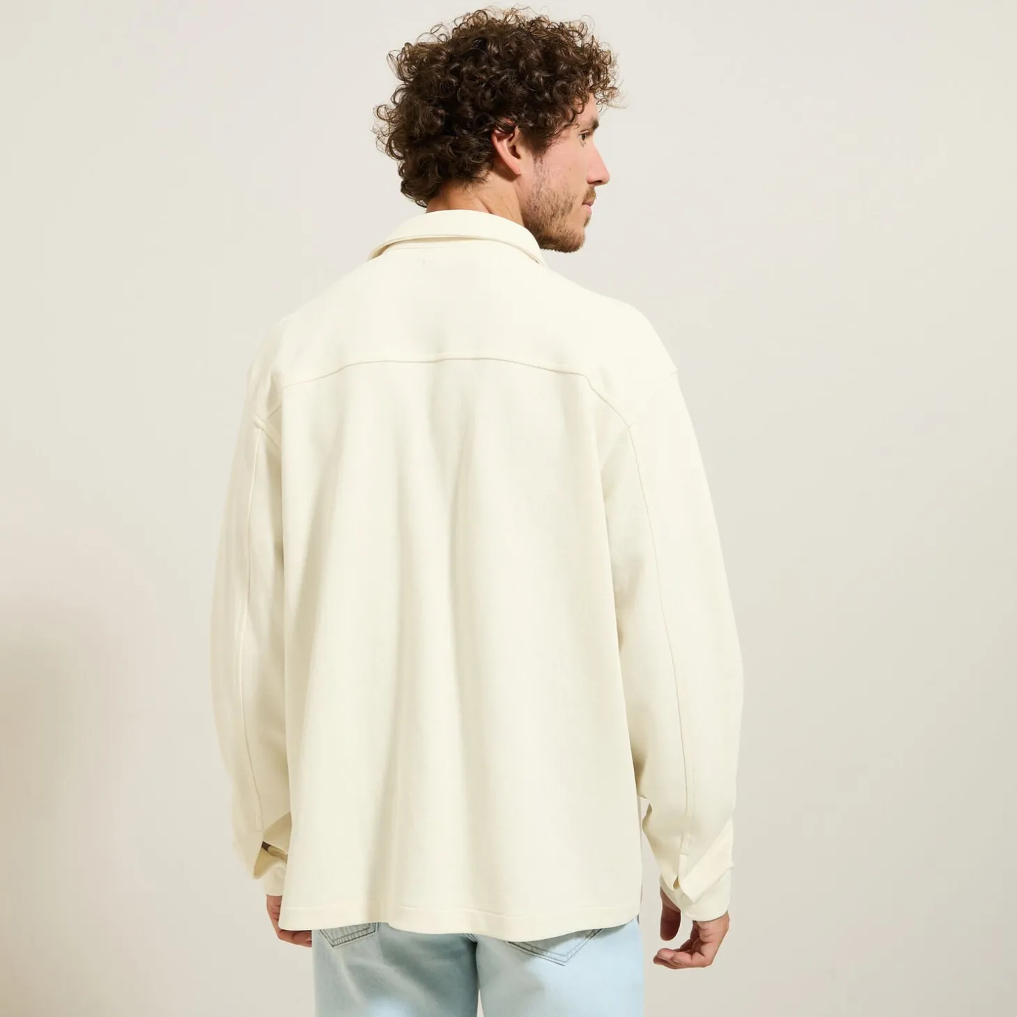 Flash Sale Wollen overhemdjas met hemdskraag Overshirt|Overhemd